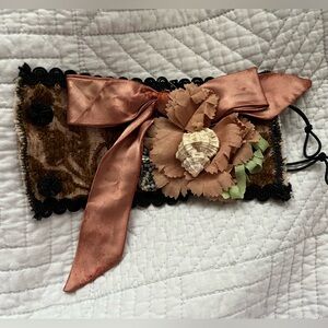 ribbon WRIST CORSAGE CUFF wrap bracelet Marie Antoinette vibe by Etsy artist NEW